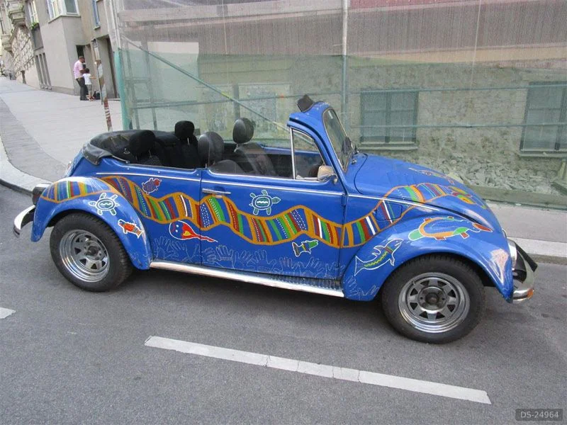 1977 Volkswagen Käfer Cabrio (blau) in Wien 3