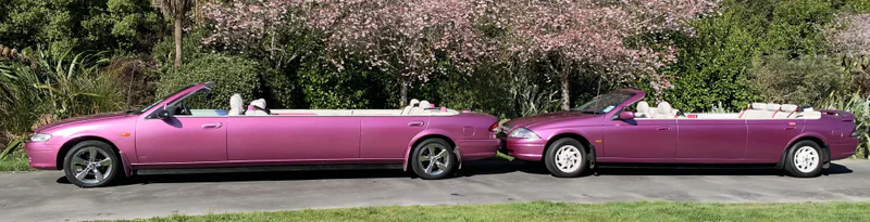 1994 Ford Pink Convertible Stretch Limousine in Christchurch 2