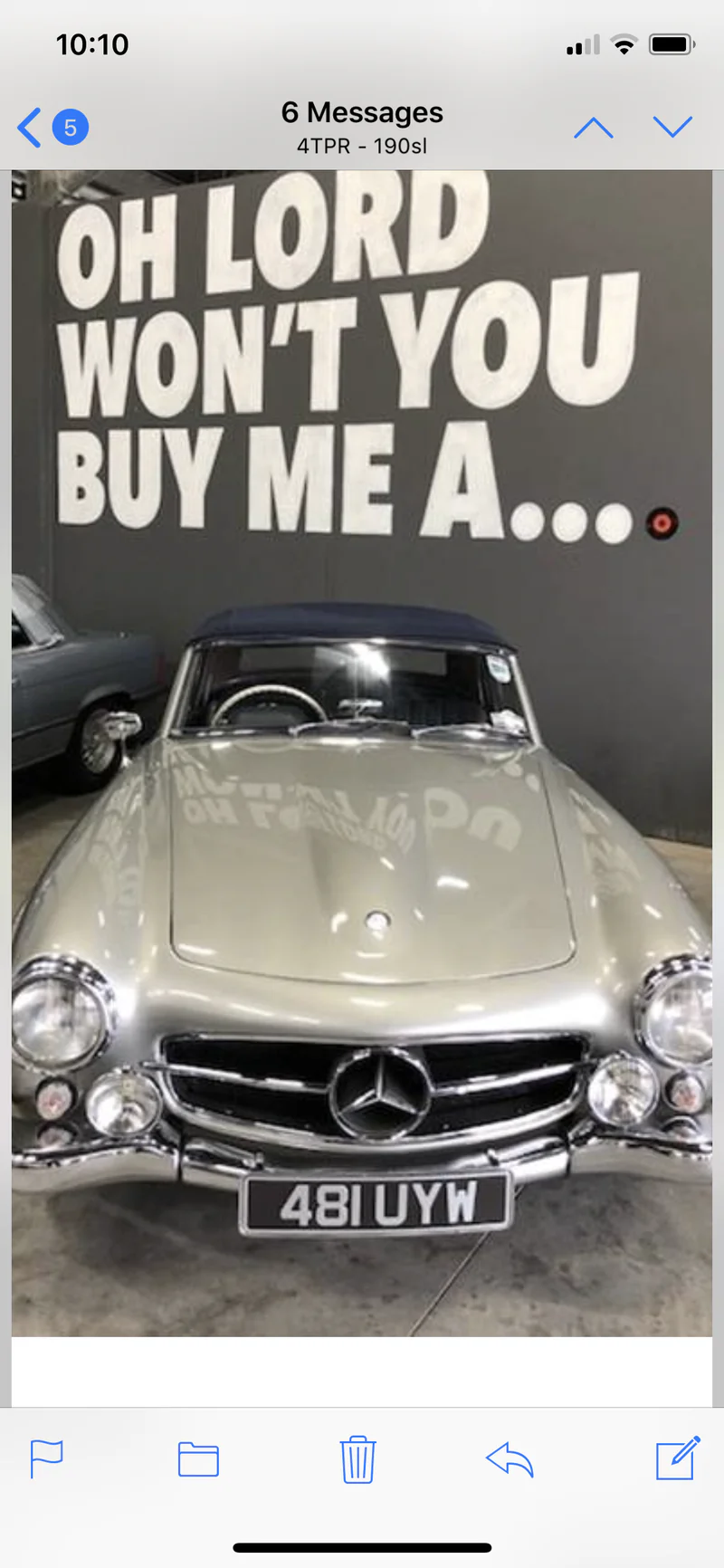1960 Mercedes-Benz 190sl in London 5