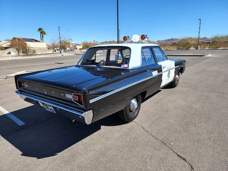 1966 Dodge Coronet Deluxe - Pasadena Police Car Black And White 5