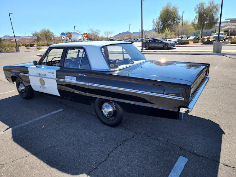 1966 Dodge Coronet Deluxe - Pasadena Police Car Black And White 7