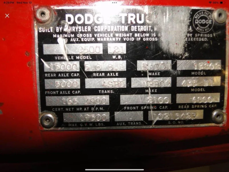 1965 Dodge C500 1 1/2 Ton 5